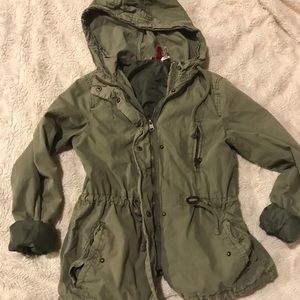 Olive Green Utility Jacket Coat